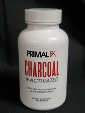 Primal FX Charcoal + Activated Detox Gut Support 90 Capsules Exp.12/2026 NEW