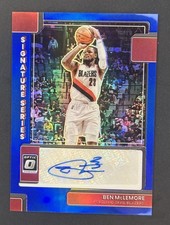 2022-23 Donruss Optic Ben McLemore Signature Series Auto Blue /25 Blazers