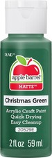 Apple Barrel Acrylic Paint in Assorted Colors 2-Ounce , 20529 Christmas Green