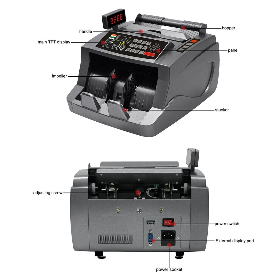 Geldzählmaschine Wertzähler Geldzähler gemischte Geldscheine MT /UV / MG / IR - Bild 3 von 4