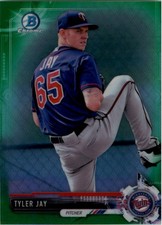 2017 Bowman Chrome Mini Prospects Green Refractors #BCP114 Tyler Jay /99 BB