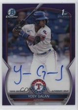 2023 Bowman Chrome Prospect Purple Refractor 56/250 Yosy Galan #CPA-YGA Auto 6q5