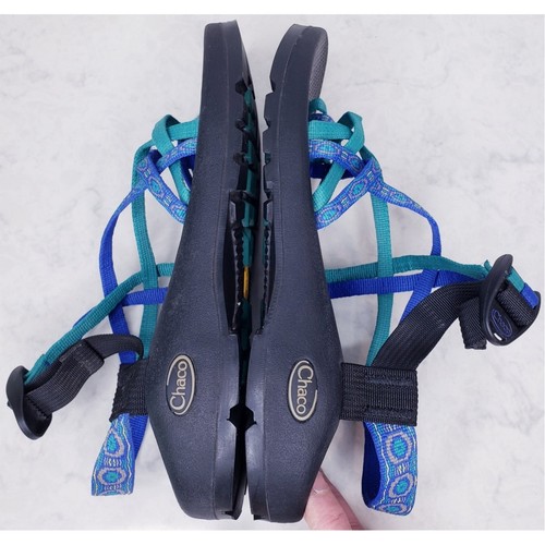CHACO ZX/2 Classic Performance Strappy Sandal w Vibram Sole Blue Green Women's 9 - Picture 10 of 15