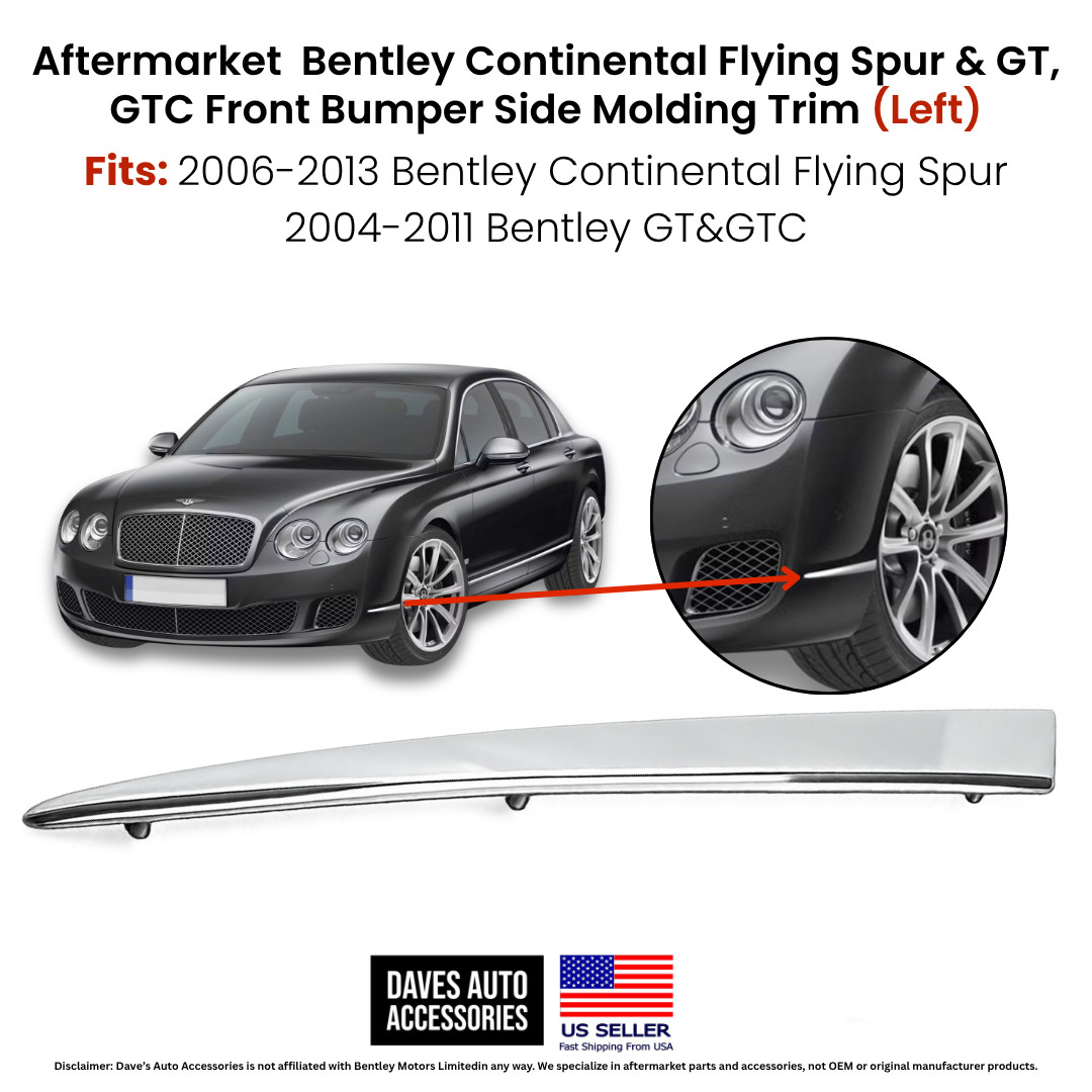 Bentley Continental GT 2004-2011 FRONT+LEFT Trim molding
