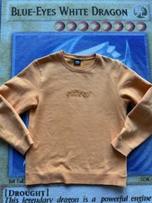 Stussy Orange Embroidered 3D Spell Out Logo Crewneck Sweatshirt 8ball Men  s Lrg