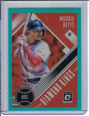 2018 Panini Donruss Optic Diamond Kings Aqua Prizm /299 Mookie Betts #27 Red Sox