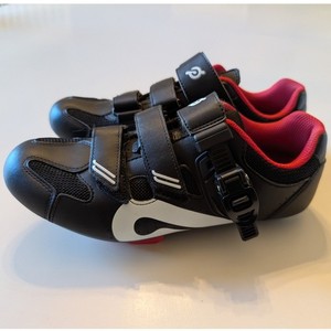 Peloton Cycling Shoes Black Red White PL-SH-B-39 Size EU 39 US Women 8 Men 6
