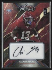 Malachi Moore 2023 Wild Card American Metallix Auto /10 #WMM-MMA