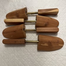 2 Pair Cedar Wood Shoe Trees. Front Wood Is 5  Length, 3.25  Wide