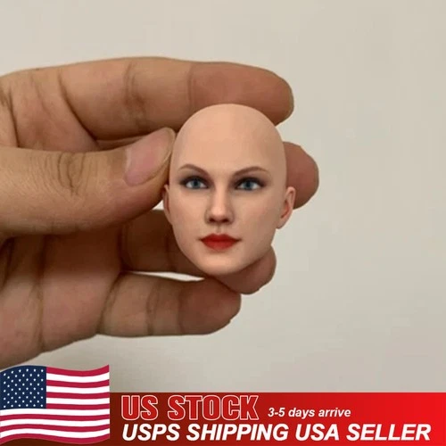 US 1/6 Beauty Girl Bald Head Sculpt Carved For 12" Female Action Figure Body Toy