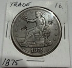 1875-S $1 Trade Dollar T$1 Liberty Seated Silver San Francisco Chop Mark US Coin