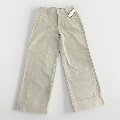 Bagatelle Cropped Wide Leg Pants Sage Green Soft Preppy Casual