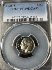 1985 S 10c Roosevelt Dime Proof PCGS PR69DCAM