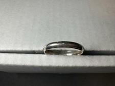 1.45g Vintage Sterling Silver 925 Classic Smooth Band Ring Minimalist M Size 7