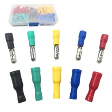 Bullet Butt Connectors 100pcs Assorted Insulated Female  Male Crimp Wire Ter...
