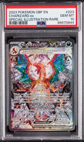 2023 POKEMON OBF EN-OBSIDIAN FLAMES #223 CHARIZARD EX PSA 10