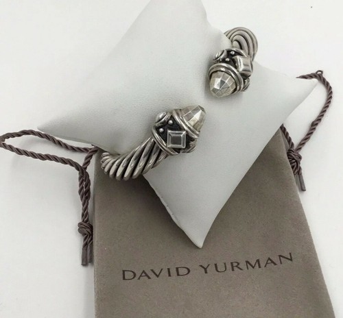 David Yurman Sterling Silver 10mm Renaissance Cable Cuff Hinged Bracelet 6.5” - Picture 10 of 10
