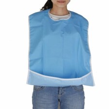 Adult Mealtime Bib Waterproof Protector Disability Aid Apron with Food Catcher