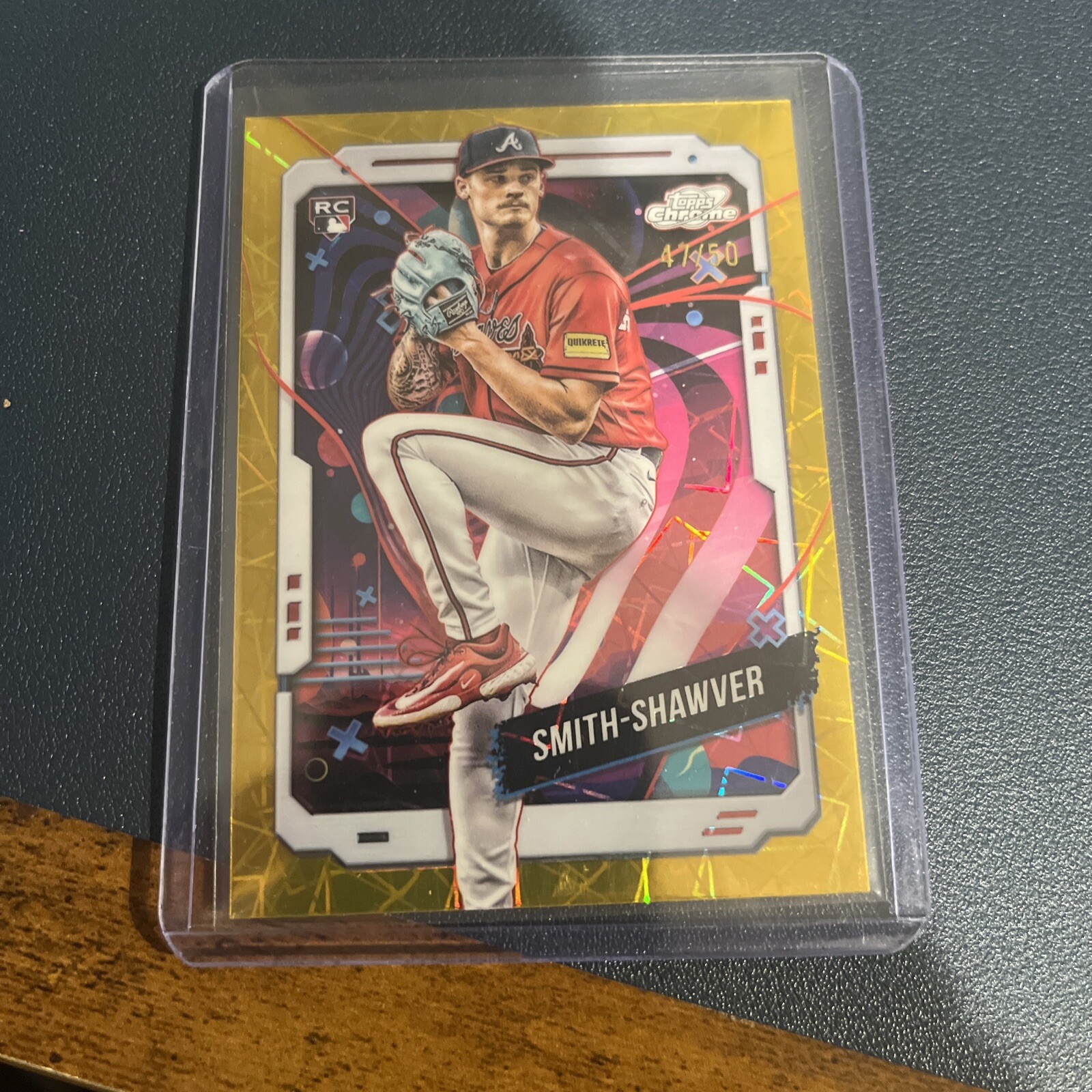 2024 Topps Chrome Cosmic - AJ Smith-Shawver - SP RC Gold refractor 47/50