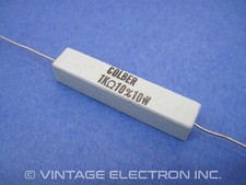 COLBER Wire Wound Resistor: 1K Ohm (1000), 10%, 10 Watt (NOS USA, Dynaco 120102)
