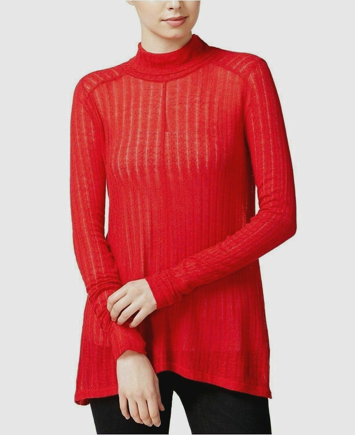 NWT Lucky Brand Red Ribbed High-Low 