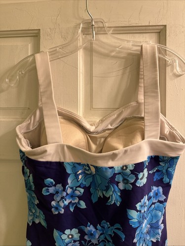 Miraclesuit Womens One Piece Swimsuit Blue Floral Size 18 - Picture 11 of 14