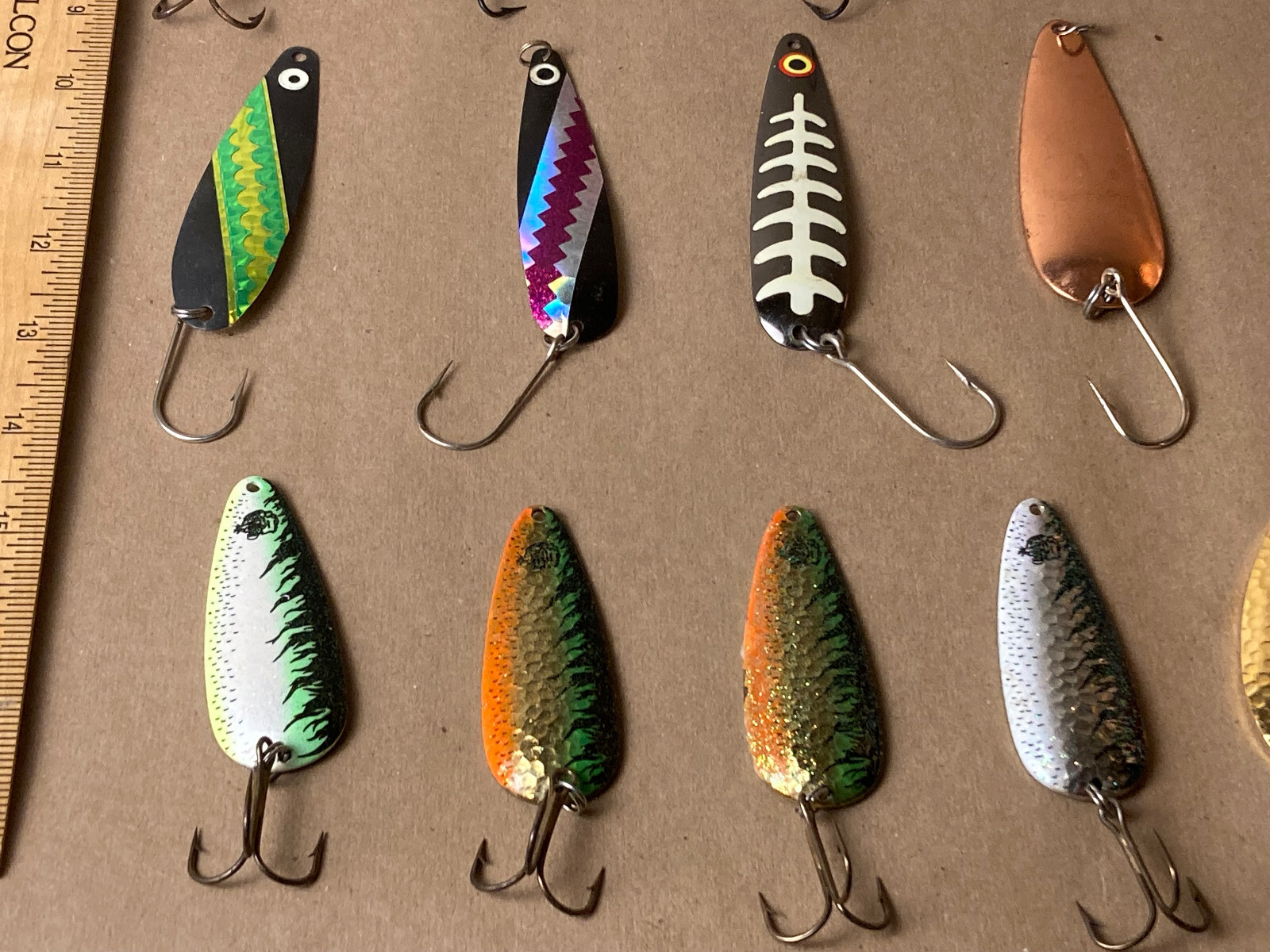 (LOT OF 20) Trolling Spoons ~ 2" to 4.5" - Salmon Trout Walleye - Image 4