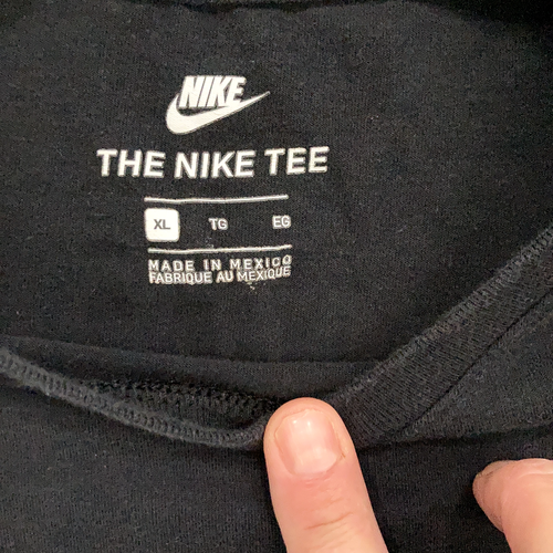 Nike Mens T Shirt XL Black Just Do It Cotton Blend - Picture 4 of 10