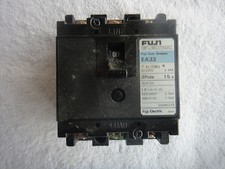 Fuji Electric Circuit Breaker  EA33 15A  2.5kA  3 Pole
