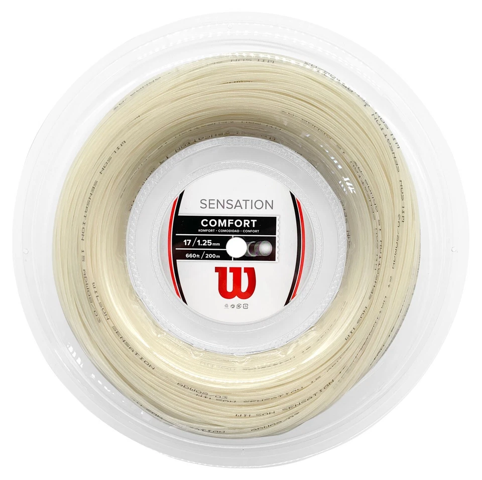 Wilson SENSATION 17 1.25mm (natural) 660ft 200m Reel Tennis Racket String