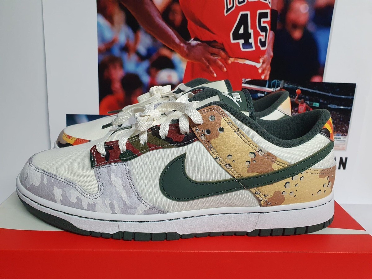 SB DUNK Nike DH0957-100 カモフラージュスニーカー Amazon.com | Nike Mens Dunk Low SE DH0957 100 Multi-Camo