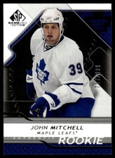 2008-09 SP GAME USED ROOKIE John Mitchell Rookie /999 Toronto Maple Leafs #166 .