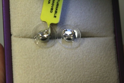 Aretes de topacio imperial platino sobre plata de ley TGW 0,52 quilates nuevos con etiquetas - Imagen 7 de 9