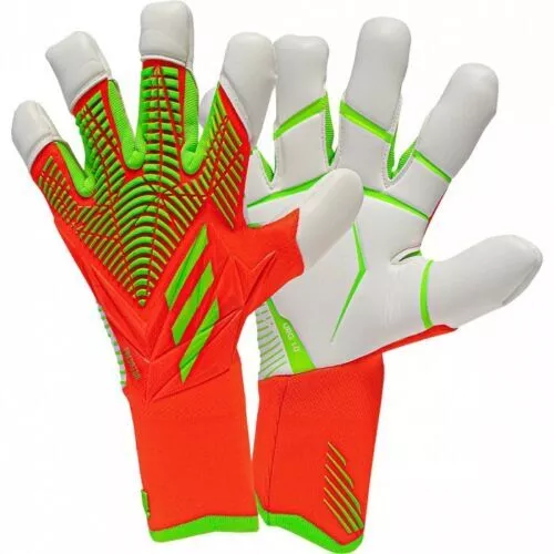 Adidas Predator Pro Fingersave Goalkeeper Gloves - Solar Red/Solar Green - 9