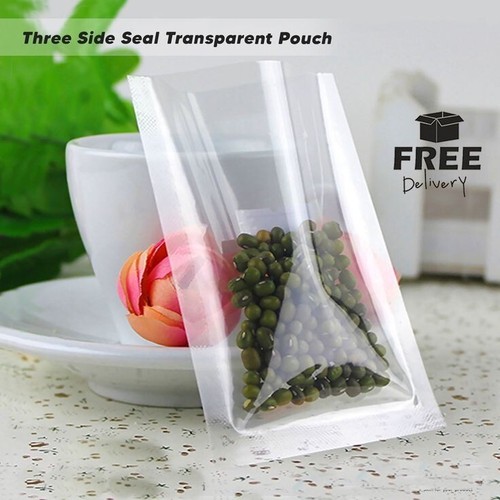 See Through Non Toxic Laminated Polythene Food Packaging Bags With 3 Side Seal - Picture 3 of 4