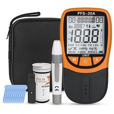 New 5In1 Blood Lipid Meter Analyzer Cholesterol Triglycerid with 10/30pcs Strips
