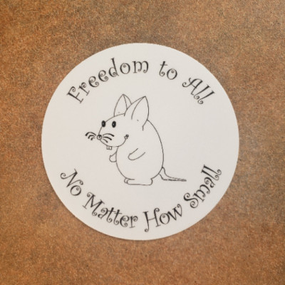 FREEDOM TO ALL Freedom To All No Matter How Small Circle Cut Vegan Vinyl Sticker