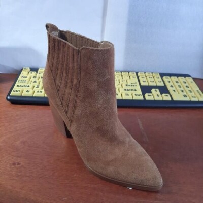 NEW Marc Fisher Women Alva Tan Suede Ankle Boot Size