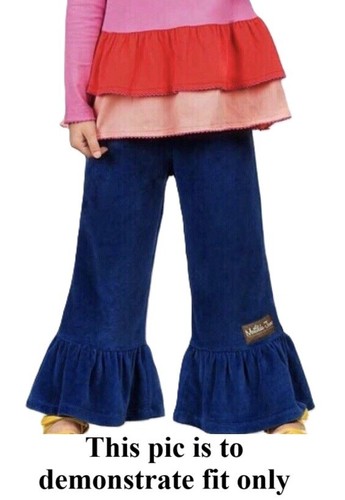 Matilda Jane Big Ruffles Pants 4 Girl Velour Pull On Holiday Magic Blue Easter - Picture 2 of 5