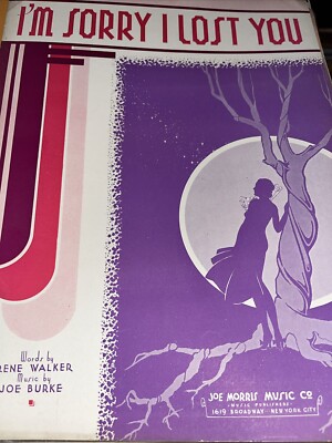 I m Sorry I Lost You Walker Burke Sheet Music Cliff Miska Cover Art