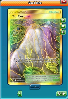 Pokemon TCG Online Mt Coronet Hidden Fates Secret Rare SV89//SV94 Digital Card