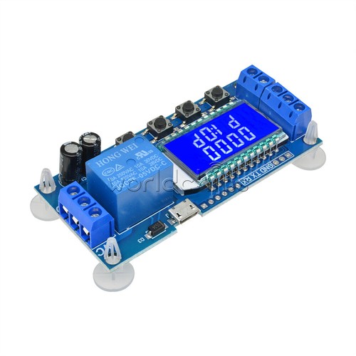 6-30V Micro USB Relay Module Delay Trigger Cycle Timer Time Circuit LCD Switch - Picture 8 of 8