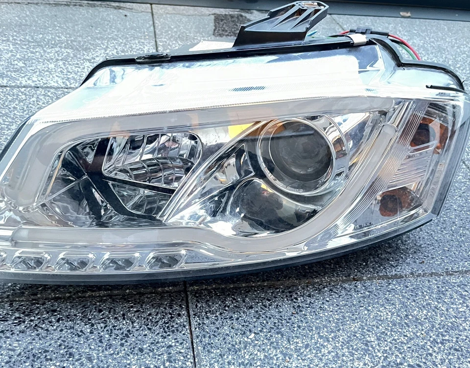 Xenon-Look Scheinwerfer für AUDI A3 8P 09-12 schwarz links rechts original Sonar - Bild 2 von 4