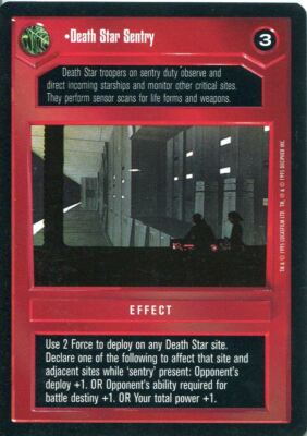 Star Wars CCG Premiere Black Border Death Star Sentry