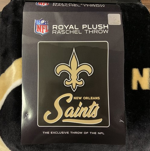 NEW ORLEANS SAINTS 50"X60" ROYAL PLÜSCH RASCHEL ÜBERWURF DECKE NEU NORDWEST 👀 - Bild 1 von 2