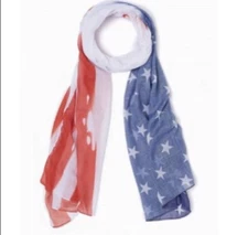 NWT Charming Charlie’s American Flag Scarf/Wrap