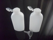  5 x 100 ml Dosierflasche Klappdeckel Tropfflasche Leerflasche oval + Trichter