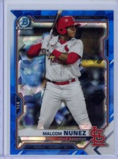 2021 Bowman Draft Sapphire #BDC-56 Malcom Nunez Near Mint