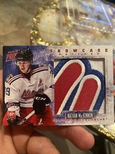 2013-14 Panini Prime Showcase Nathan MacKinnon 4 Color Jumbo Logo Patch #8/20