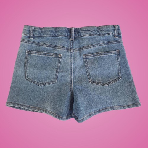 Girl's Size XL 14/16 CAT & JACK Blue Jean Shorts with Bronze Side Seam Design - Picture 6 of 9